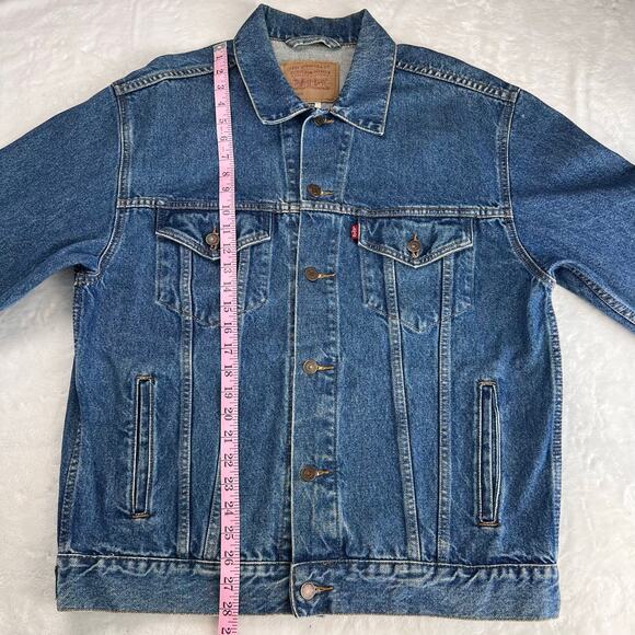Levi’s Vintage relaxed Trucker Denim Jean Jacket men’s size Large Y2K 2001 - Picture 3 of 7
